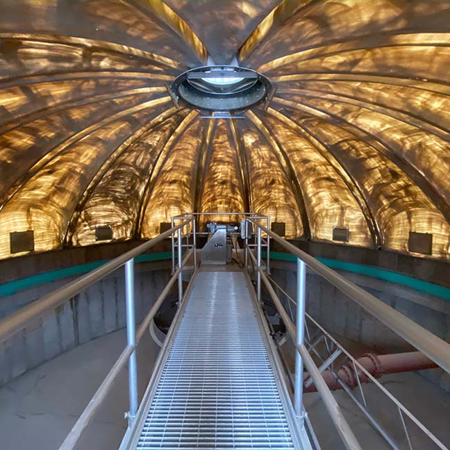 Carbondale wastewater treatment clarifier