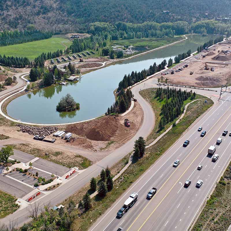 Arial view of the Tree Farm