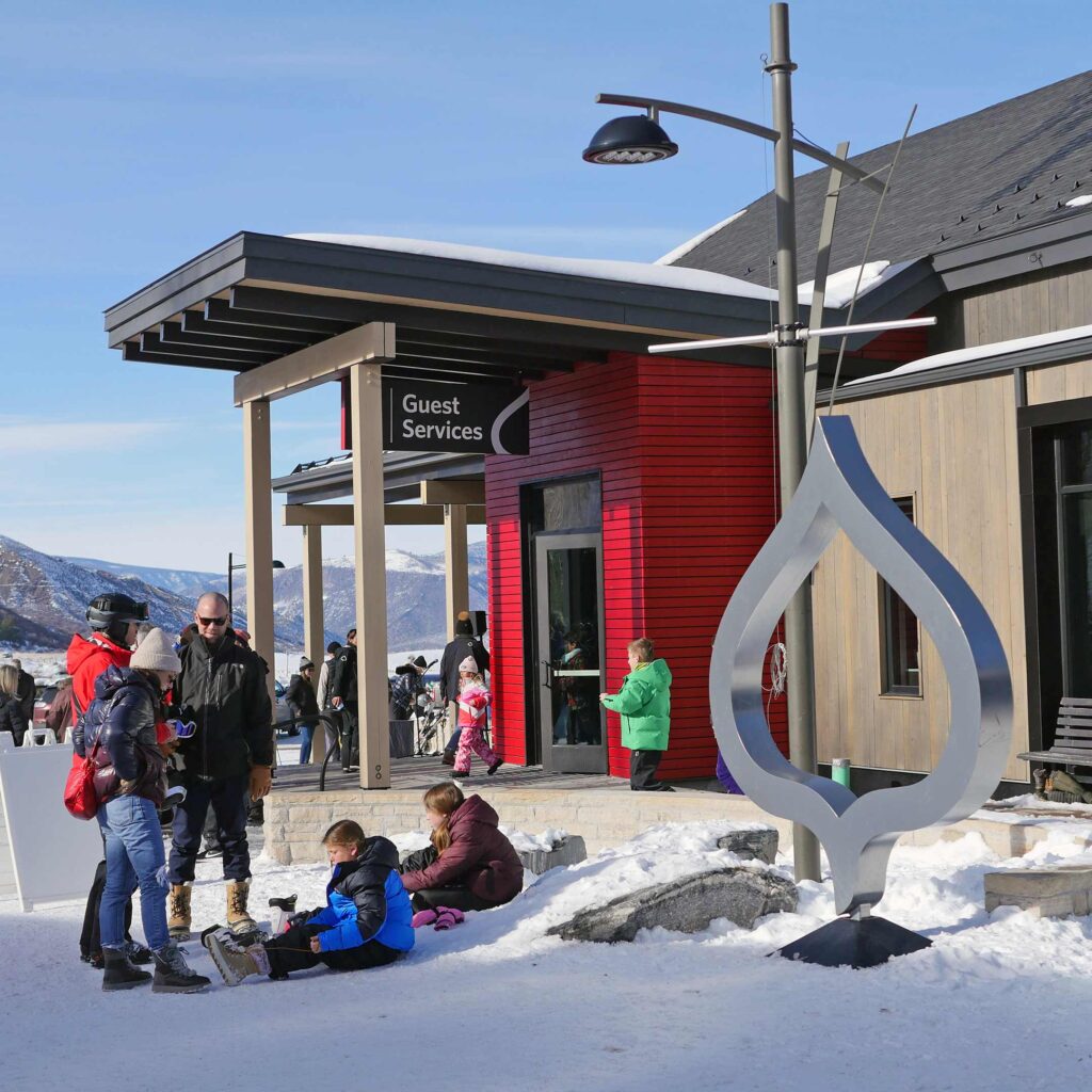 Skier services building at Buttermilk